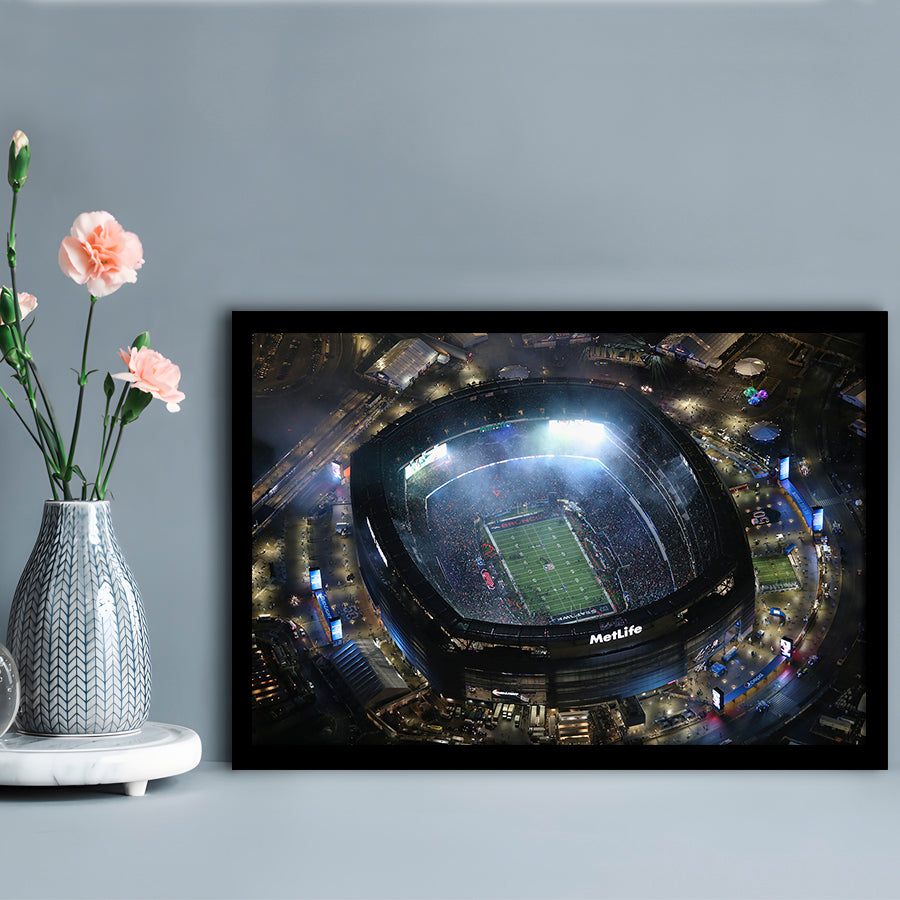 MetLife Stadium, Stadium Canvas, Sport Art, Gift for him, Framed Art Print Wall Decor, Picture Framed