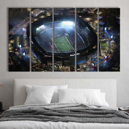 MetLife Stadium, Stadium Canvas, Sport Art, 5 Panel B, Extra Large Canvas, Canvas Print Wall Art