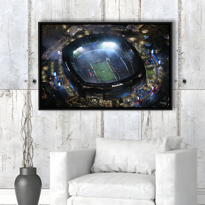 MetLife Stadium, Stadium Canvas, Sport Art, Framed Canvas Print Wall Art, Floating Frame