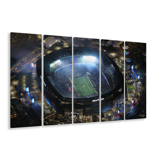 MetLife Stadium, Stadium Canvas, Sport Art, 5 Panel B, Extra Large Canvas, Canvas Print Wall Art