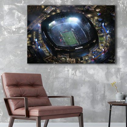 MetLife Stadium, Stadium Canvas, Sport Art, Gift for him, Man Cave Decor, Art Print, Canvas Print Wall Art