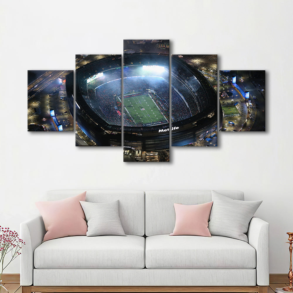 MetLife Stadium, Stadium Canvas, Sport Art, Gift for him, 5 Panel, Large Canvas, Canvas Print Wall Art