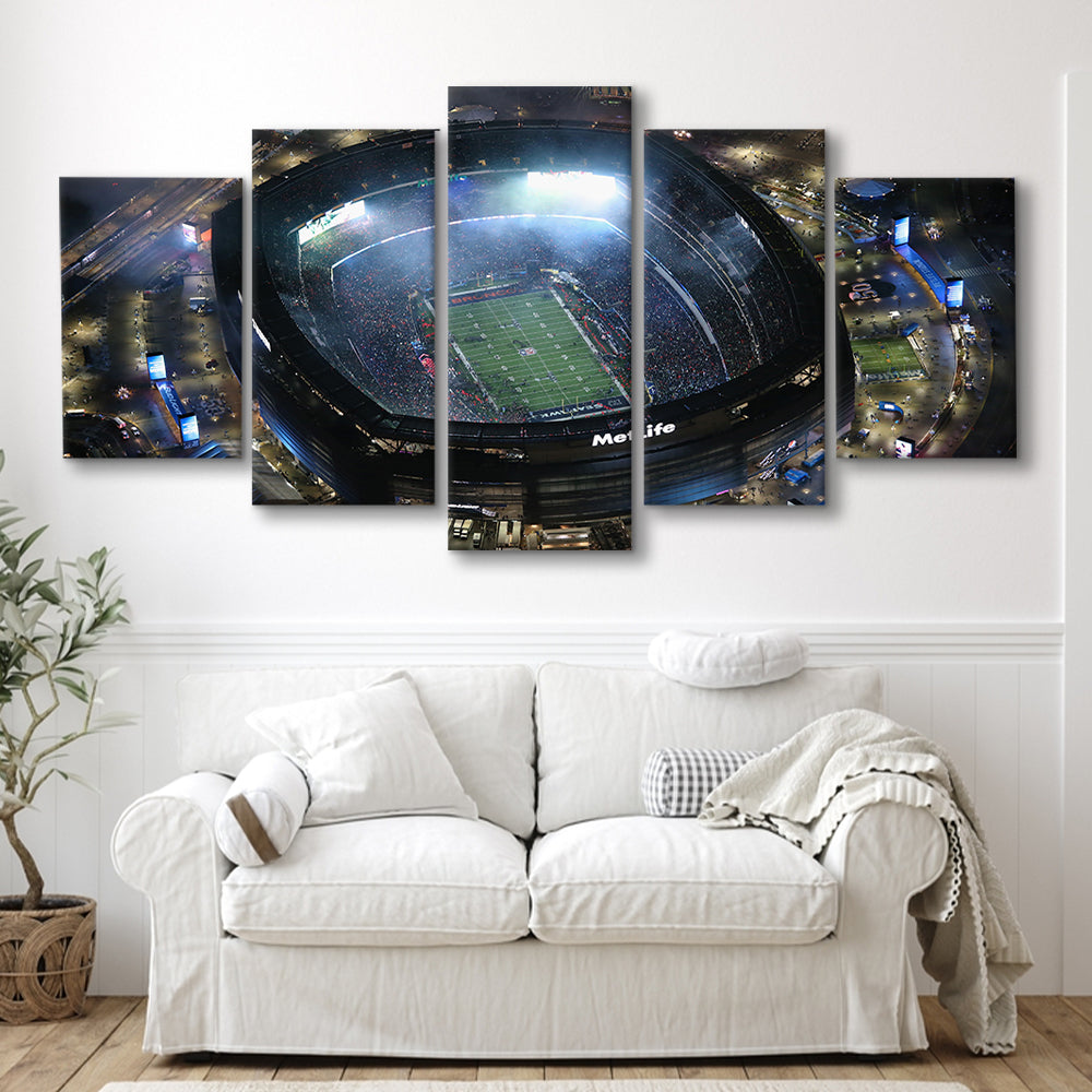 MetLife Stadium, Stadium Canvas, Sport Art, Gift for him, 5 Panel, Large Canvas, Canvas Print Wall Art