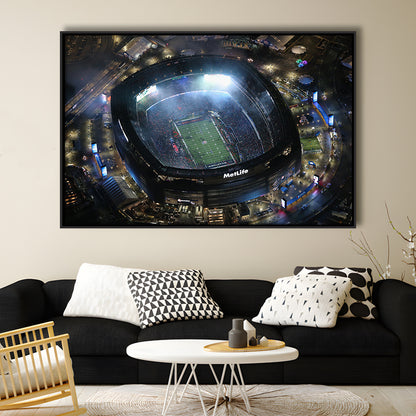 MetLife Stadium, Stadium Canvas, Sport Art, Framed Canvas Print Wall Art, Floating Frame