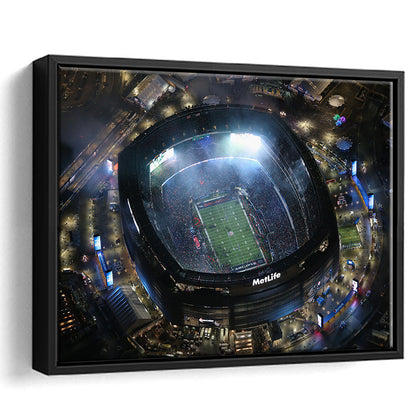 MetLife Stadium, Stadium Canvas, Sport Art, Framed Canvas Print Wall Art, Floating Frame