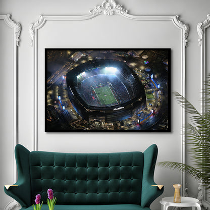 MetLife Stadium, Stadium Canvas, Sport Art, Gift for him, Framed Art Print Wall Decor, Picture Framed