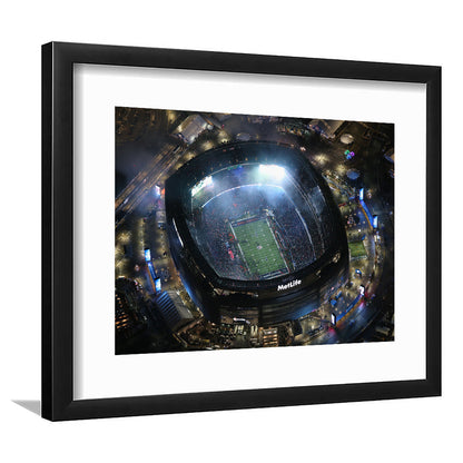 MetLife Stadium, Stadium Canvas, Sport Art, Gift for him, White Border Framed Art Print Wall Decor