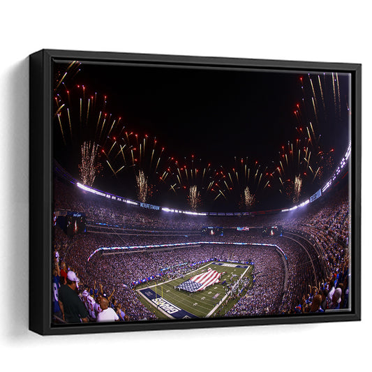 Metlife Stadium Giants, Stadium Canvas, Sport Art, Framed Canvas Print Wall Art, Floating Frame