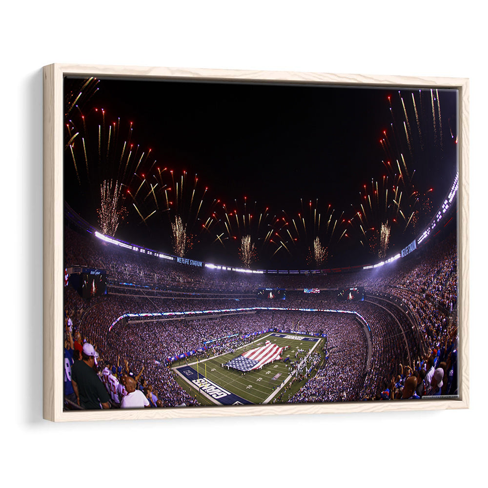 Metlife Stadium Giants, Stadium Canvas, Sport Art, Framed Canvas Print Wall Art, Floating Frame