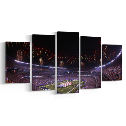 Metlife Stadium Giants, Stadium Canvas, Sport Art, Gift for him, 5 Panel, Large Canvas, Canvas Print Wall Art