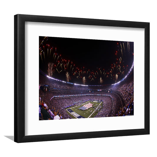 Metlife Stadium Giants, Stadium Canvas, Sport Art, Gift for him, White Border Framed Art Print Wall Decor