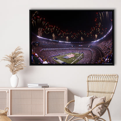Metlife Stadium Giants, Stadium Canvas, Sport Art, Framed Canvas Print Wall Art, Floating Frame