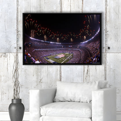 Metlife Stadium Giants, Stadium Canvas, Sport Art, Framed Canvas Print Wall Art, Floating Frame