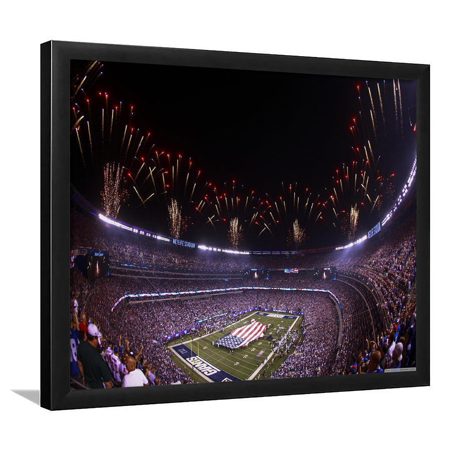 Metlife Stadium Giants, Stadium Canvas, Sport Art, Gift for him, Framed Art Print Wall Decor, Picture Framed