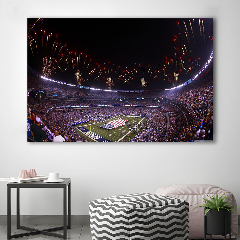 Metlife Stadium Giants, Stadium Canvas, Sport Art, Gift for him, Man Cave Decor, Art Print, Canvas Print Wall Art