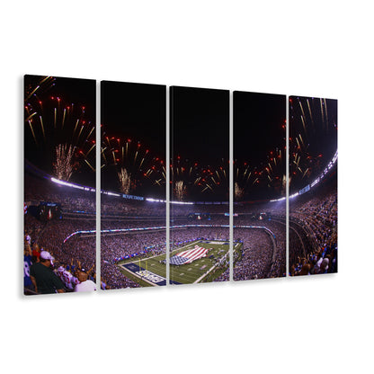 Metlife Stadium Giants, Stadium Canvas, Sport Art, 5 Panel B, Extra Large Canvas, Canvas Print Wall Art