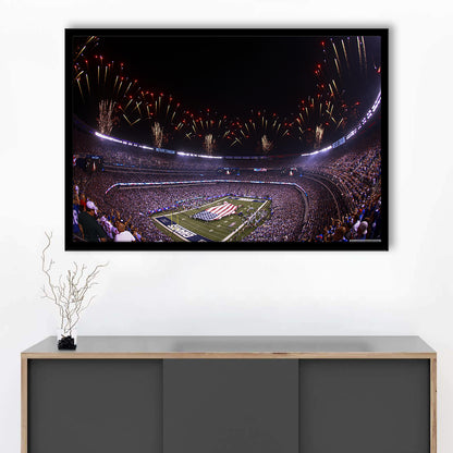 Metlife Stadium Giants, Stadium Canvas, Sport Art, Gift for him, Framed Art Print Wall Decor, Picture Framed