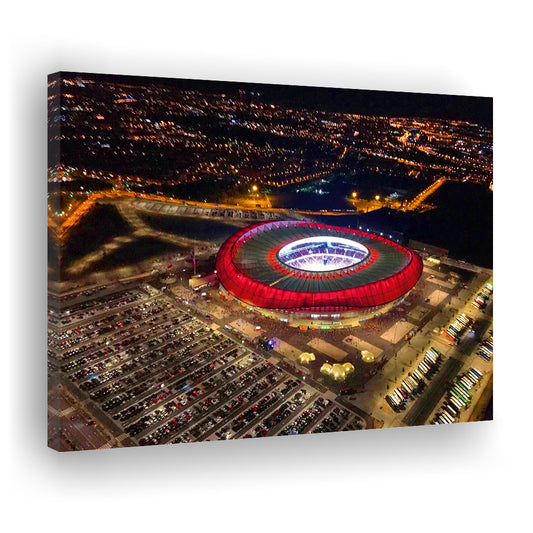 Metropolitano Stadium Aerial View, Stadium Canvas, Sport Art, Gift for him, Man Cave Decor, Art Print, Canvas Print Wall Art