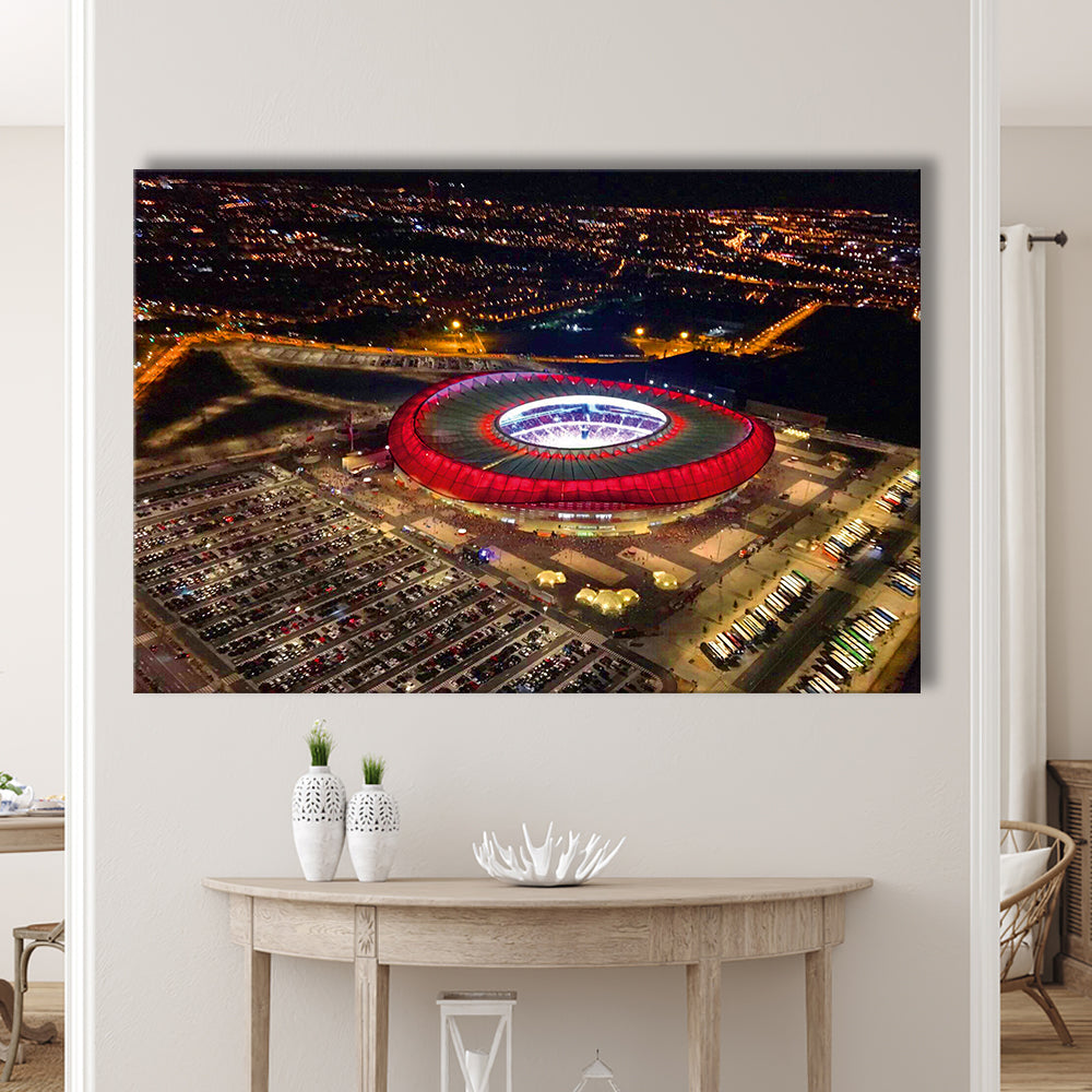 Metropolitano Stadium Aerial View, Stadium Canvas, Sport Art, Gift for him, Man Cave Decor, Art Print, Canvas Print Wall Art