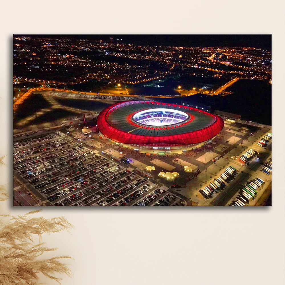 Metropolitano Stadium Aerial View, Stadium Canvas, Sport Art, Gift for him, Man Cave Decor, Art Print, Canvas Print Wall Art