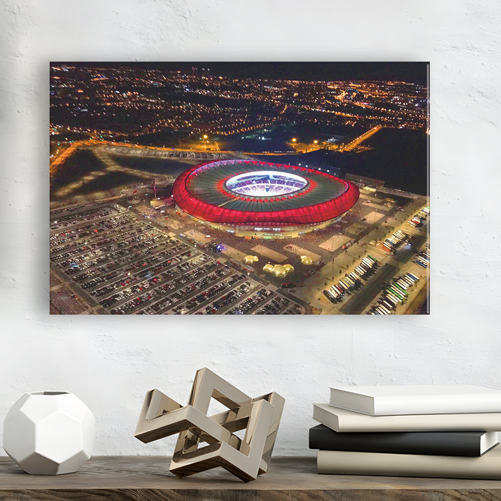 Metropolitano Stadium Aerial View, Stadium Canvas, Sport Art, Gift for him, Man Cave Decor, Art Print, Canvas Print Wall Art