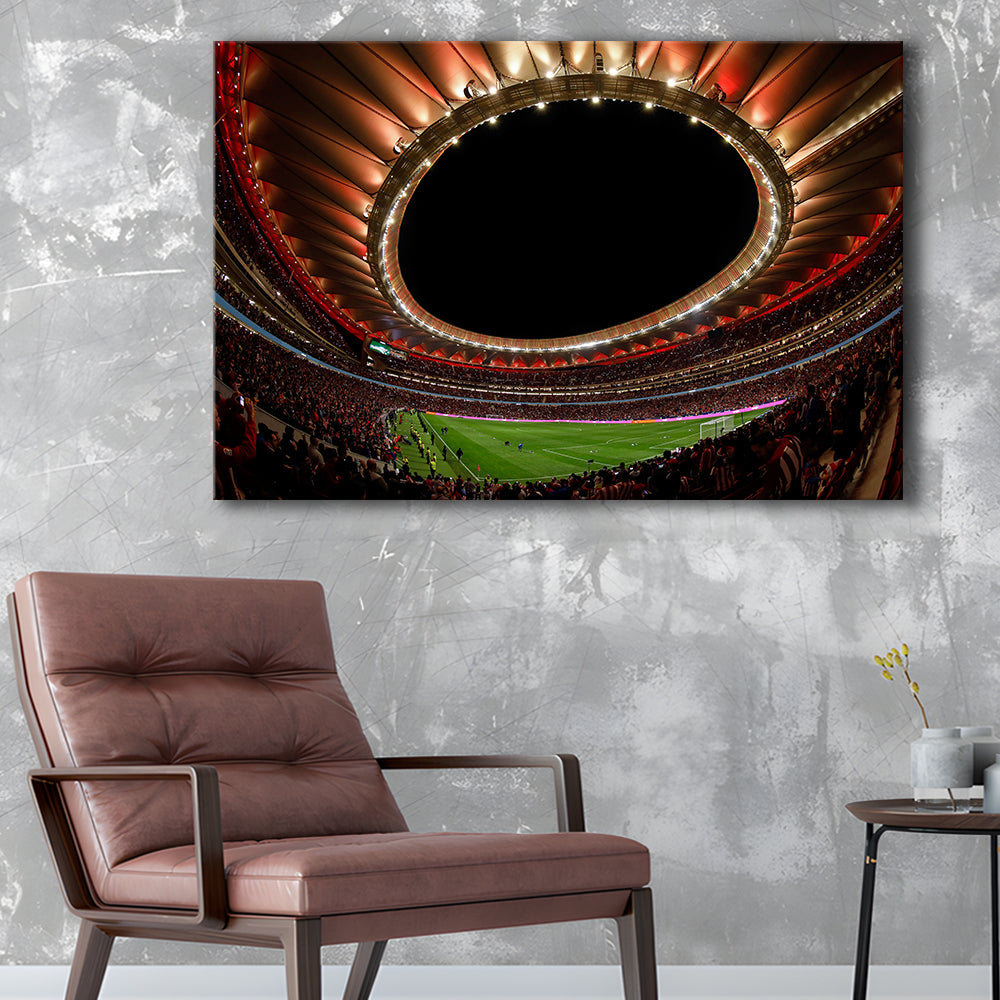 Metropolitano Stadium, Stadium Canvas, Sport Art, Gift for him, Man Cave Decor, Art Print, Canvas Print Wall Art