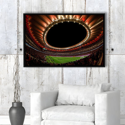 Metropolitano Stadium, Stadium Canvas, Sport Art, Framed Canvas Print Wall Art, Floating Frame