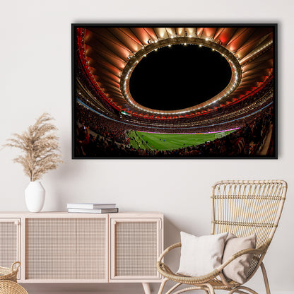 Metropolitano Stadium, Stadium Canvas, Sport Art, Framed Canvas Print Wall Art, Floating Frame