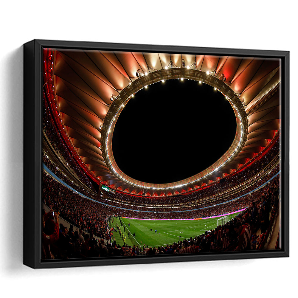 Metropolitano Stadium, Stadium Canvas, Sport Art, Framed Canvas Print Wall Art, Floating Frame