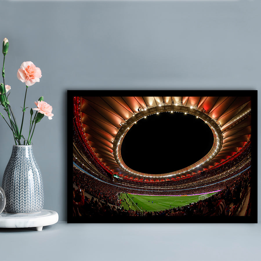 Metropolitano Stadium, Stadium Canvas, Sport Art, Gift for him, Framed Art Print Wall Decor, Picture Framed
