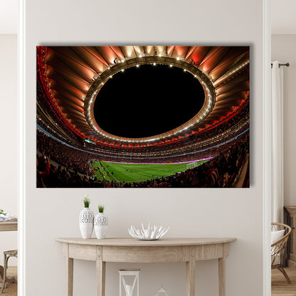 Metropolitano Stadium, Stadium Canvas, Sport Art, Gift for him, Man Cave Decor, Art Print, Canvas Print Wall Art