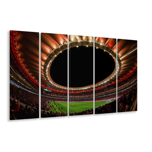 Metropolitano Stadium, Stadium Canvas, Sport Art, 5 Panel B, Extra Large Canvas, Canvas Print Wall Art