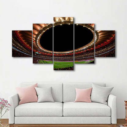 Metropolitano Stadium, Stadium Canvas, Sport Art, Gift for him, 5 Panel, Large Canvas, Canvas Print Wall Art