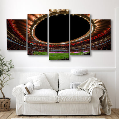 Metropolitano Stadium, Stadium Canvas, Sport Art, Gift for him, 5 Panel, Large Canvas, Canvas Print Wall Art