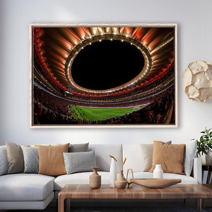 Metropolitano Stadium, Stadium Canvas, Sport Art, Framed Canvas Print Wall Art, Floating Frame