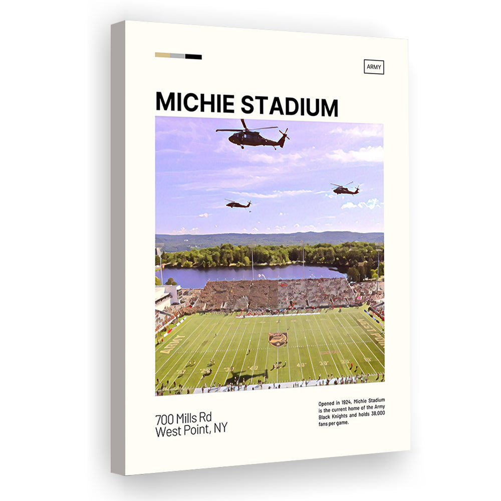 Michie Stadium Print, Army Black Knights Stadium Canvas Art, Fan Gifts, Sport Art, Canvas Print Wall Art