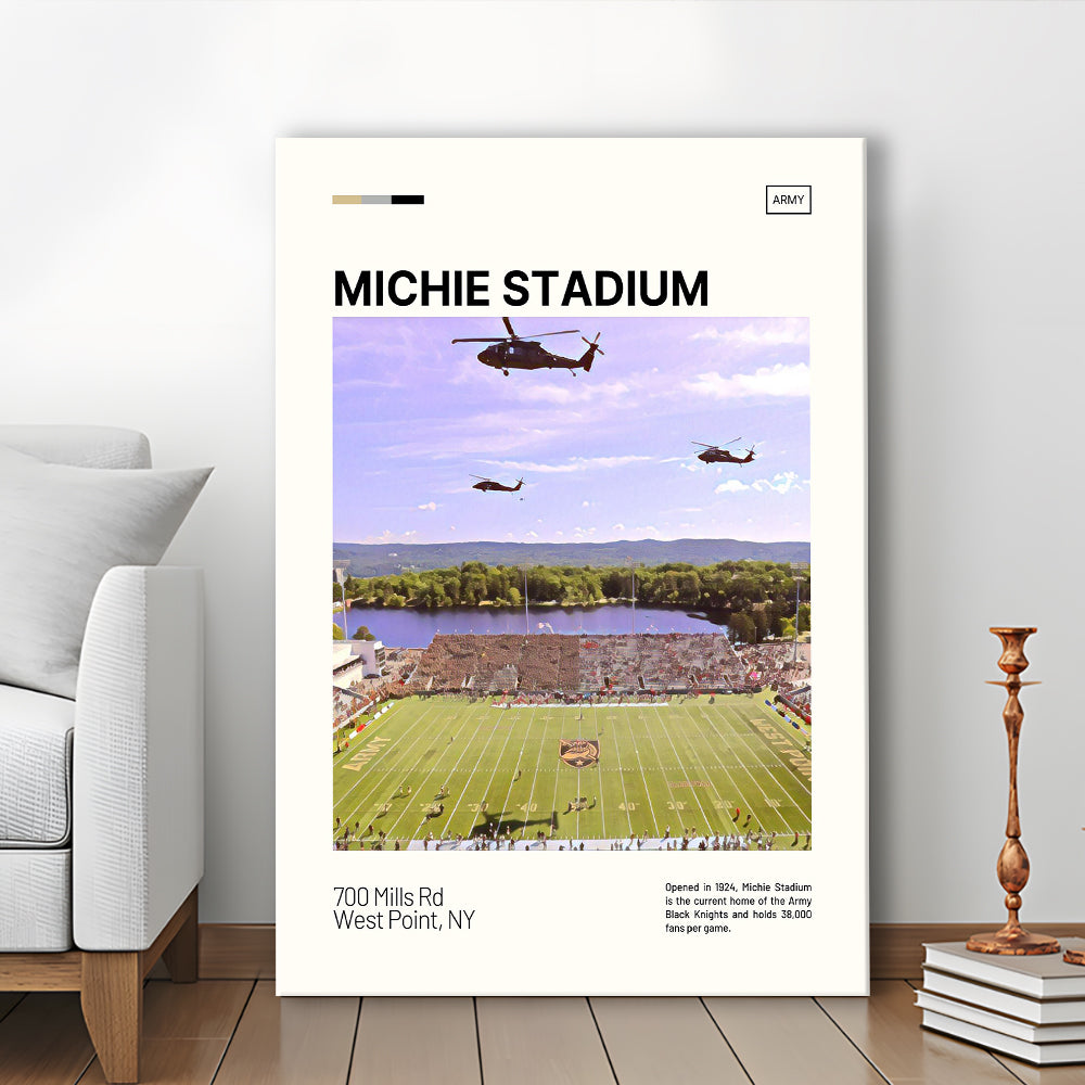 Michie Stadium Print, Army Black Knights Stadium Canvas Art, Fan Gifts, Sport Art, Canvas Print Wall Art