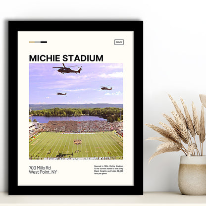 Michie Stadium Print, Army Black Knights Stadium Art, Gifts for him, Sport Art, Framed Art Print Wall Decor