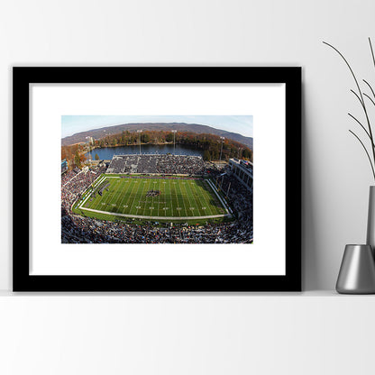Michie Stadium, Stadium Canvas, Sport Art, Gift for him, White Border Framed Art Print Wall Decor