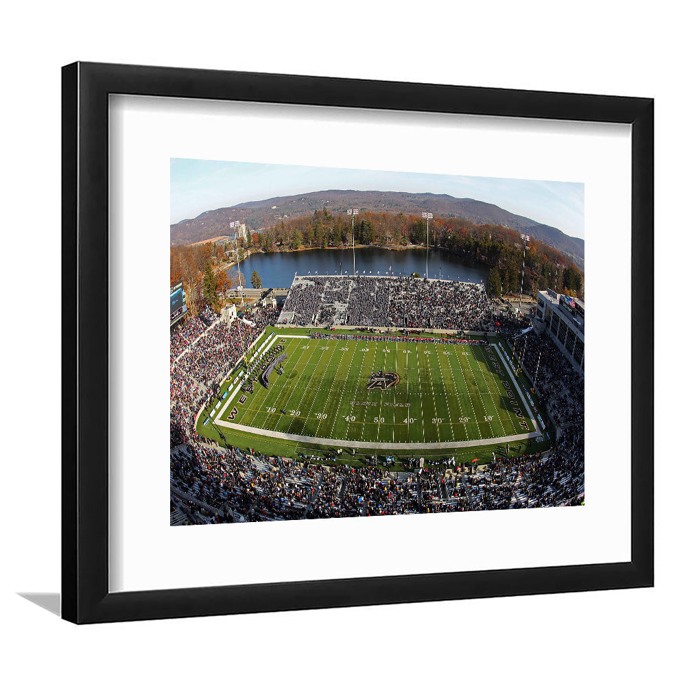 Michie Stadium, Stadium Canvas, Sport Art, Gift for him, White Border Framed Art Print Wall Decor