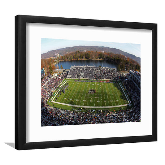 Michie Stadium, Stadium Canvas, Sport Art, Gift for him, White Border Framed Art Print Wall Decor
