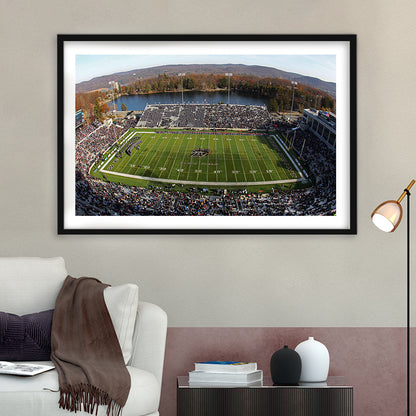 Michie Stadium, Stadium Canvas, Sport Art, Gift for him, White Border Framed Art Print Wall Decor
