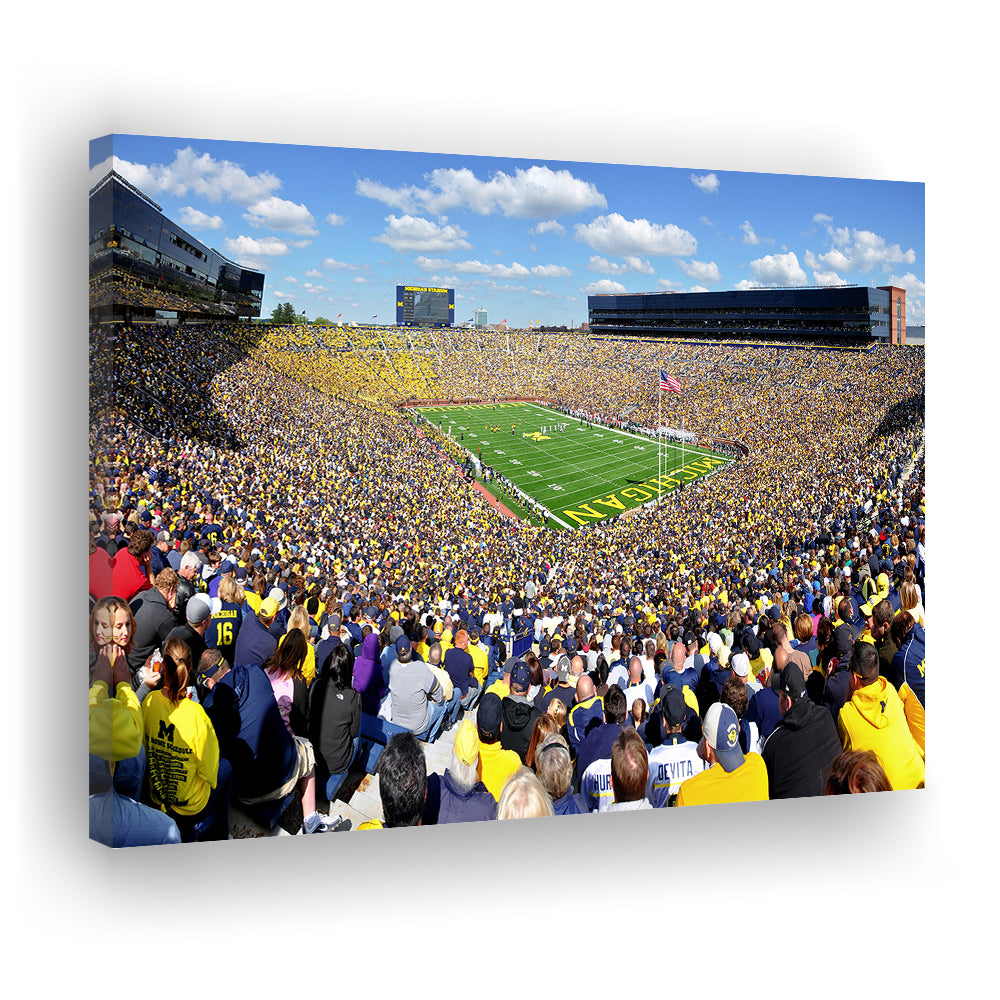 Michigan Stadium, Stadium Canvas, Sport Art, Gift for him, Man Cave Decor, Art Print, Canvas Print Wall Art