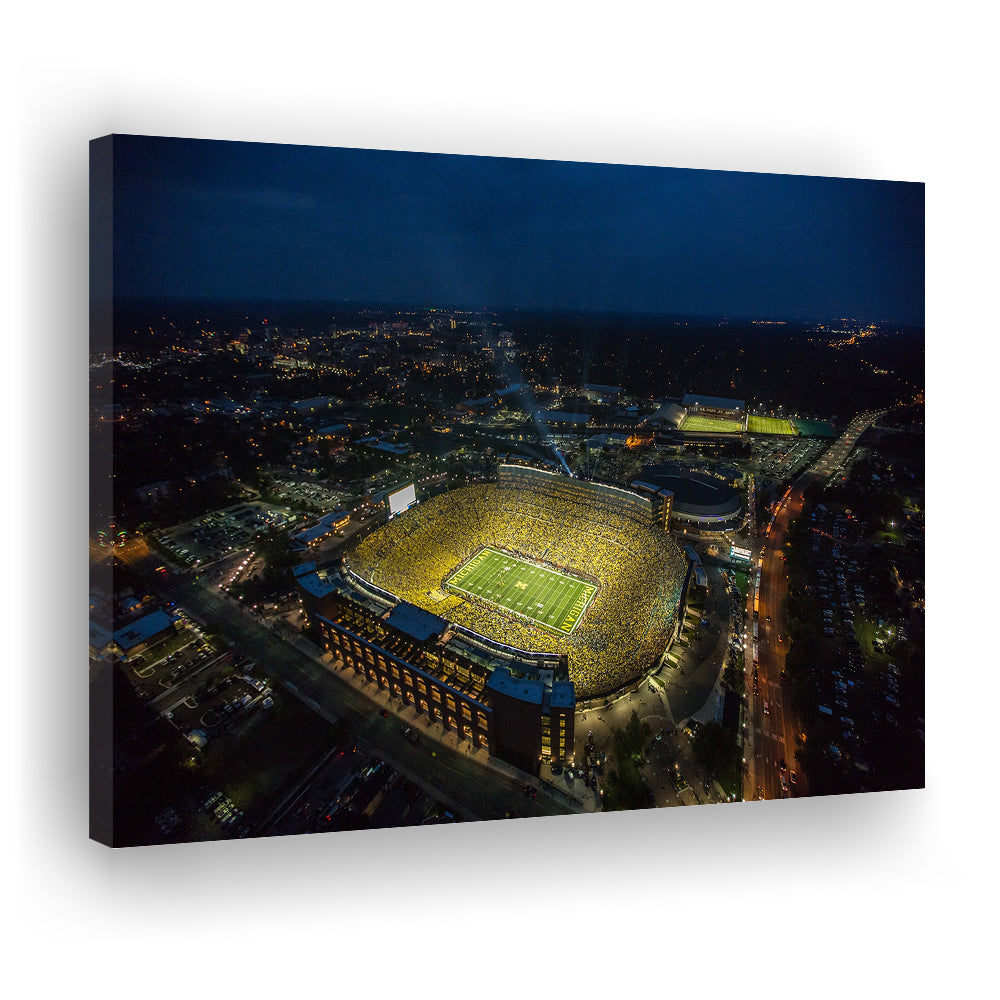 Michigan Stadium, Stadium Canvas, Sport Art, Fan Gifts, Man Cave Decor, Art Print, Canvas Print Wall Art