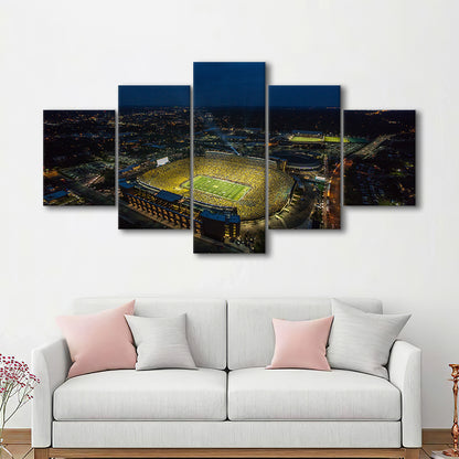 Michigan Stadium, Stadium Canvas, Sport Art, Fan Gifts, 5 Panel, Large Canvas, Canvas Print Wall Art