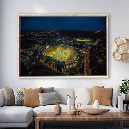Michigan Stadium, Stadium Canvas, Sport Art, Fan Gifts, Framed Canvas Print Wall Art, Floating Frame