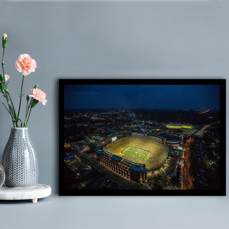 Michigan Stadium, Stadium Canvas, Sport Art, Fan Gifts, Framed Art Print Wall Decor, Picture Framed