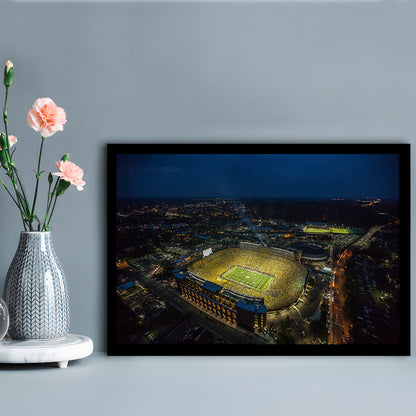 Michigan Stadium, Stadium Canvas, Sport Art, Fan Gifts, Framed Art Print Wall Decor, Picture Framed