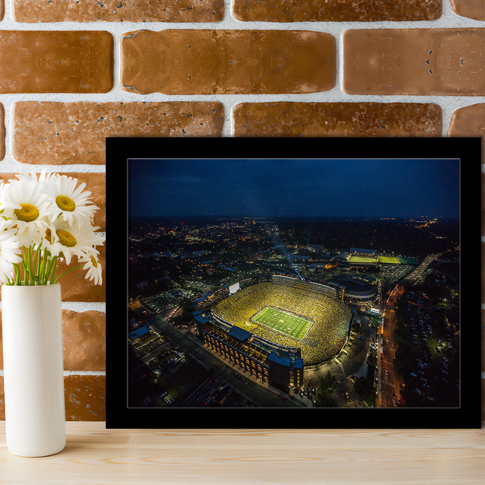 Michigan Stadium, Stadium Canvas, Sport Art, Fan Gifts, Framed Art Print Wall Decor, Picture Framed