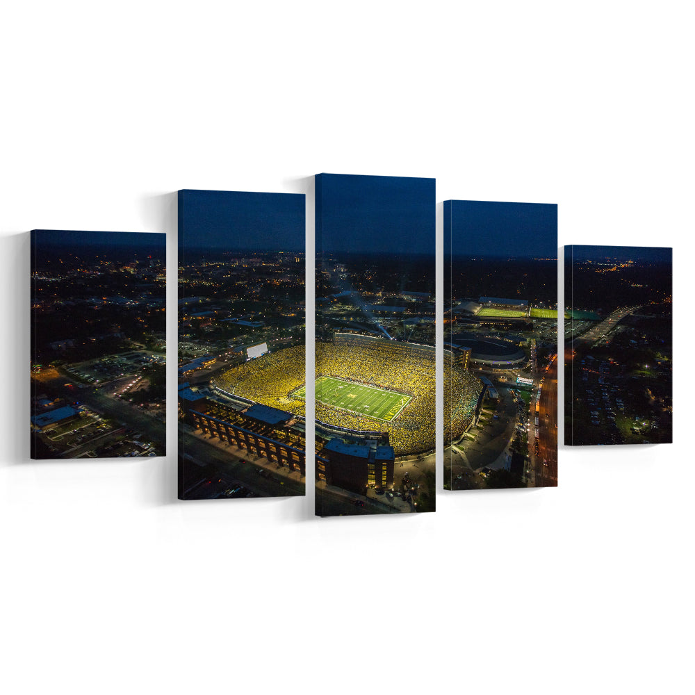 Michigan Stadium, Stadium Canvas, Sport Art, Fan Gifts, 5 Panel, Large Canvas, Canvas Print Wall Art